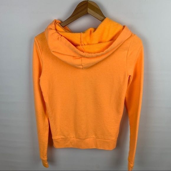 PINK Orange Zip Up Sweatshirt Jacket Size XS - Picture 6 of 8